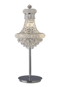 IL31443  Alexandra Crystal 86.5cm 5 Light Table Lamp Polished Chrome